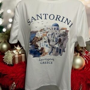 Santorini Greece Graphic T-Shirt